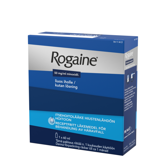ROGAINE liuos iholle 50 mg/ml 2 annostelijaa 60 ml kuva 2