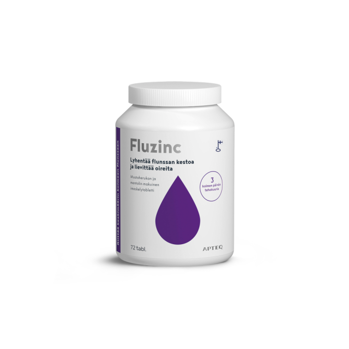 Apteq Fluzinc mustaherukka 72 tabl kuva 2