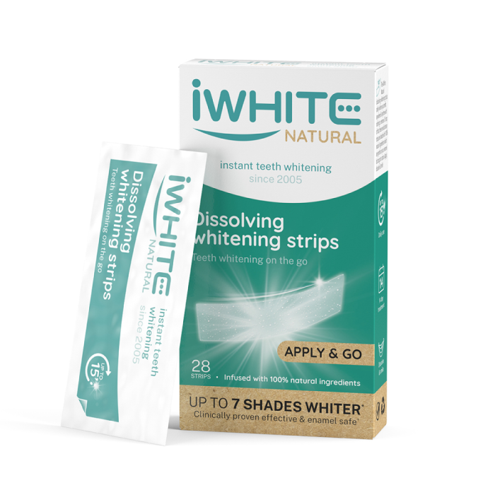 iWhite Natural Dissolving Str (liukenevat valkaisuliuskat) 28 Kpl kuva 2