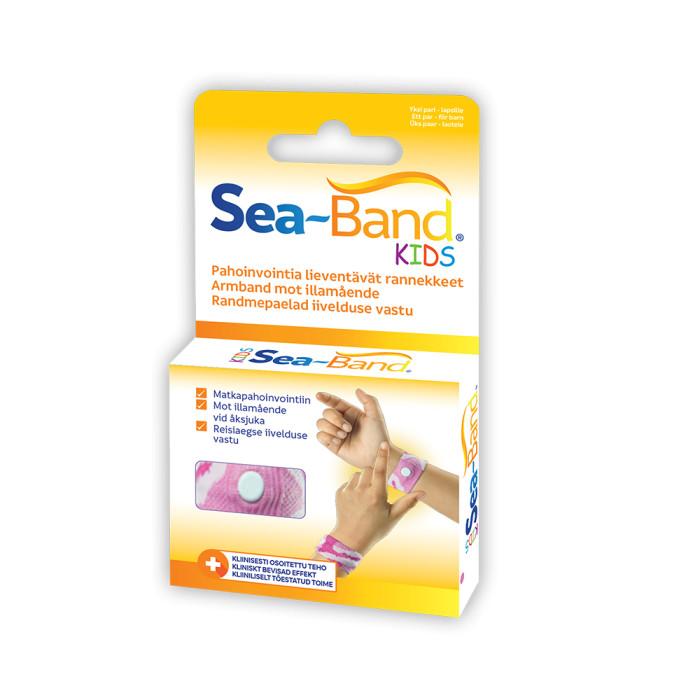Sea-Band Kids rannekkeet pink 1 pari kuva 2