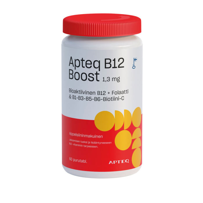 Apteq B12 Boost 1,3 mg 60 purutabl kuva 2