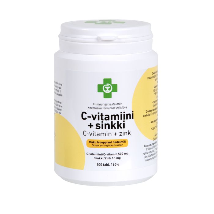 APTEEKKI C-vitamiini + sinkki trooppiset hedelmät 100 tabl