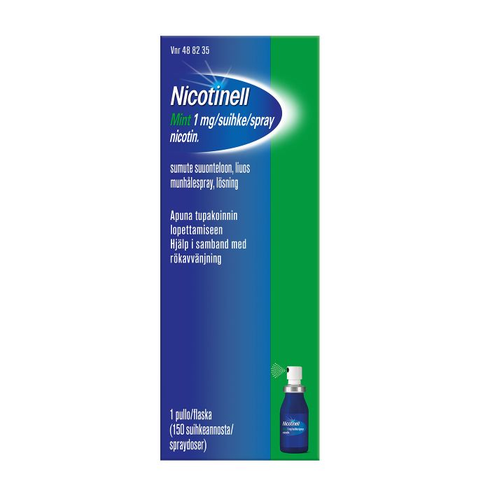 NICOTINELL MINT sumute suuonteloon, liuos 1 mg/suihke 150 annosta kuva 1