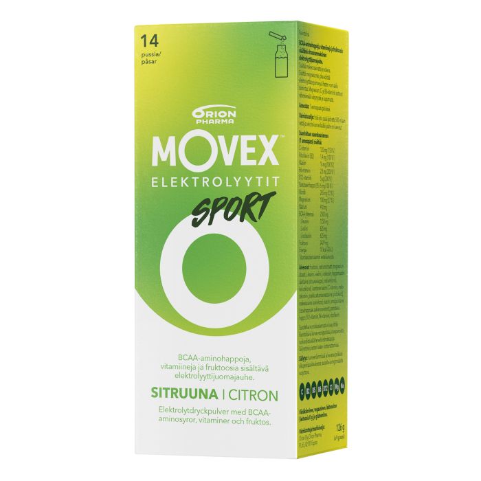 Movex Elektrolyyttijuomajauhe Sport 14 annospussia kuva 2