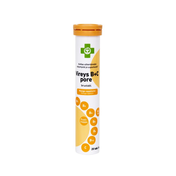 APTEEKKI Vireys B+C pore mango-appelsiini 20 tabl