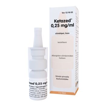 KETAZED silmätipat, liuos 0,25 mg/ml 10 ml