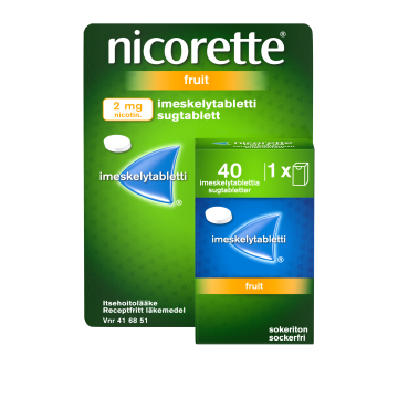 NICORETTE FRUIT imeskelytabletti 2 mg 40 kpl