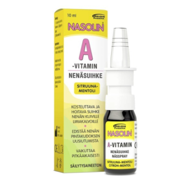 Nasolin A-vitamin Sitruuna-Mentoli nenäsumute 10 ml