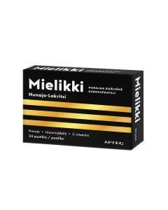 Apteq Mielikki Kurkkupastilli Hunaja-Lakritsi 24 tabl