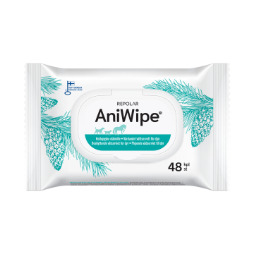 Aniwipe 48 hoitopyyhkeet 10,5 x 16,5 cm eläimille 48 kpl