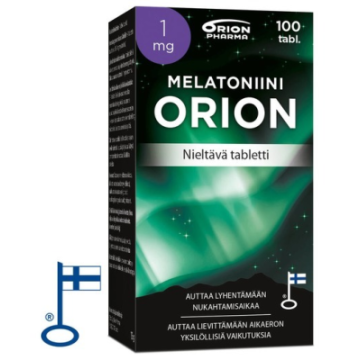 Melatoniini Orion 1 mg nieltävä 100 TABL