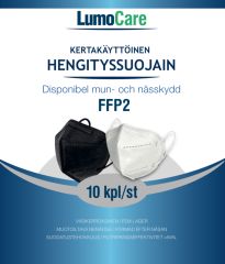 Lumocare FFP2 hengityssuojain musta 10 kpl