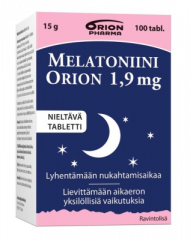 Melatoniini Orion 1,9 mg nieltävä 100 tabl