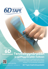 6D Tape tennis-ja golf-kyynärpää 2 hoitokertaa 2 kpl