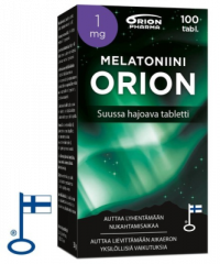 Melatoniini Orion 1 mg suussa hajoava 100 tabl