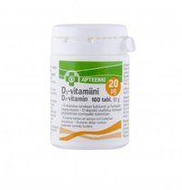 APTEEKKI D3-vitamiini 20 mikrog 100 tabl