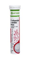APTEEKKI C-vitamiini + sinkki Pore vadelma 20 tabl