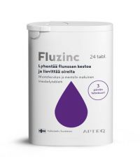 Apteq Fluzinc mustaherukka 24 tabl